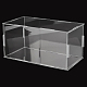 透明アクリルディスプレイボックス  黒ベース付き  モデル用  ビルディングブロック  人形ディスプレイホルダー  透明  完成品：11.2x21.2x9.8cm  約19個/セット AJEW-WH0020-59B-1