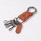Cowhide Leather Alloy Keychain KEYC-A024-02-3