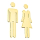 Abs masculino y femenino letrero de baño pegatinas DIY-WH0181-20A-1