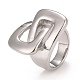 304 grosso anello rettangolare in acciaio inossidabile da donna RJEW-B040-20B-P-1