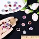 GORGECRAFT 6 Colors 1 Box Rhinestone Button Embellishments Multicolor Square Craft Rhinestones Flat Crystal Buttons Flatback for Sewing DIY Garments Clothing Home Decor Dress 30PCS Red Purple Pink DIY-GF0007-85-3