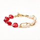 Bracciali con perline di perle di conchiglia per le donne della ragazza BJEW-TA00014-4