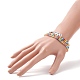 4 pièces 4 mots de style fun acrylique et perles de verre bracelets extensibles ensemble pour les femmes BJEW-JB08619-3