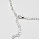 Silver Plated Brass Chain Necklaces X-NJEW-P121-32-3
