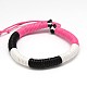 Bracelets en corde cirée de style décontracté unisexe X-BJEW-L304-01-1