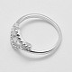 Adjustable 925 Sterling Silver Ring Components STER-K038-099P-3