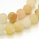 Chapelets de perles rondes en aventurine jaune mate naturelle X-G-J338-06-8mm-1