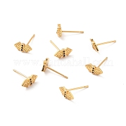 Серьги-гвоздики с бантом из черного кубического циркония EJEW-F281-28G