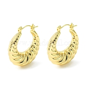Brass Hoop Earrings for Women EJEW-D094-01G