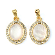 Латунные микропаве прозрачные подвески с фианитом KK-M277-07C-G