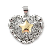 Латунные микро проложить кубического циркония подвески KK-C091-02C-PG