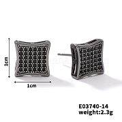 Шикарные латунные кубические серьги из циркония ZD1304-6