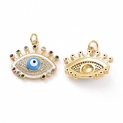 Латунные подвески из микро-паве KK-E068-VF019