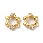 Подвески из латуни и прозрачного циркония с покрытием стойки KK-L216-061G