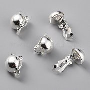 Латунные серьги с клипсами KK-O131-03S-A