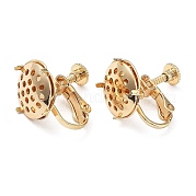 Brass Clip-on Earring Setting KK-Q785-14G