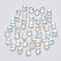 Perle di vetro verniciate a spruzzo trasparente&nbsp;X-GLAA-R211-02-D02