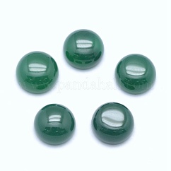 Cabuchones de ágata natural, plano y redondo, teñido y climatizada, 8x3~4mm