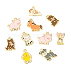 40 pièces 8 styles pendentifs en émail en alliage de zinc&nbsp;FIND-CJ0004-47