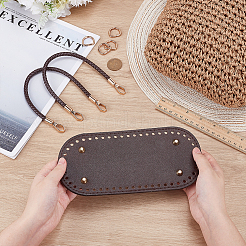 1 Stück ovales Pu-Leder zum Stricken und Häkeln von Taschen&nbsp;DIY-PH0034-18A