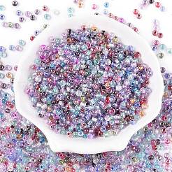 6/0 perline rotonde di vetro trasparenti all'interno colorate&nbsp;X1-SEED-N006-004