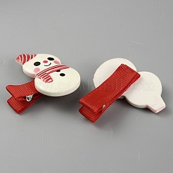 Adorables pinces à cheveux en alligator de Noël en acrylique&nbsp;PHAR-WH0013-03E