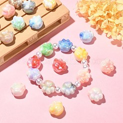100pcs perles acryliques de placage uv&nbsp;PACR-CJ0001-20