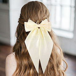 Große Haarspangen aus Stoff mit Schleife&nbsp;AJEW-CP0008-41B-02