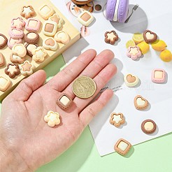 32 Stück 16 Stile undurchsichtige Cabochons aus Kunstharzimitat in Lebensmitteln&nbsp;CRES-CJ0001-65