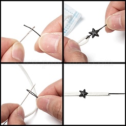 Cerradura de cordón de plástico pvc estrella para tapa de boca&nbsp;KY-D013-01G