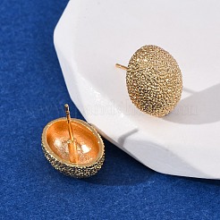 Boucles d'oreilles à tige texturées en laiton&nbsp;EJEW-A143-02E-G