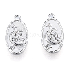 Pendentifs en laiton zircon cubique transparent&nbsp;KK-N216-573P