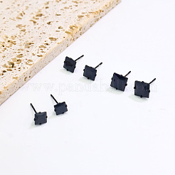Pendientes de botón geométricos cuadrados de acero inoxidable 304 para mujer&nbsp;YP6314-1