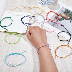 Braccialetti a maglie incrociate in lega di 36 pz 12 colori&nbsp;BJEW-DR00016