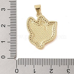Messing micro pave klare zirkonia anhänger&nbsp;KK-I712-29G