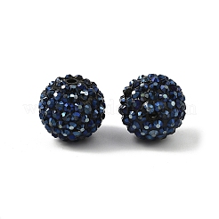 Stämmig Rhinestone Harz Kaugummi Kugel Perlen&nbsp;RESI-M011-11