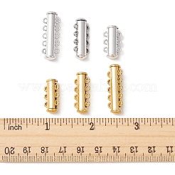6 Stück 6 Stile mehrsträngiges Messing-Magnetschiebeverschluss-Set&nbsp;KK-FS0001-22