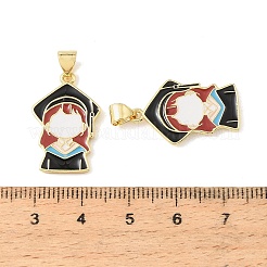 Anhänger aus Messing und Emaille zur Abschlusszeit&nbsp;KK-CBAF2EC-03G-F01