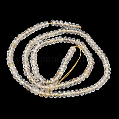Natürlichen Gold Rutilquarz Perlen Stränge&nbsp;G-L651-B01-4x2mm