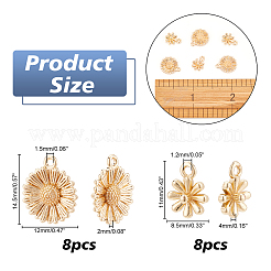 16pcs 2 breloques en laiton de style&nbsp;KK-AR0002-43