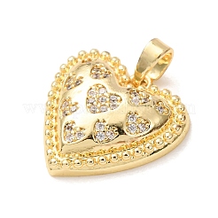 Pendentifs de zircone cubique en laiton micro pavé saint valentin&nbsp;CU-H001-02J-G