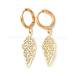 Pendientes de aro de acero inoxidable 304&nbsp;EJEW-F393-17G