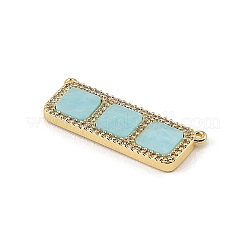 Dijes de conector de circonio cúbico transparente con micro pavé de latón&nbsp;CU-CBA30E8-01G-A