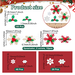 170 cabochon en résine opaque de 5 styles pour Noël&nbsp;DIY-NB0013-89