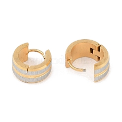 Orecchini a cerchio in acciaio inossidabile 304 satinato con placcatura ionica (ip) per donna&nbsp;EJEW-M001-02G
