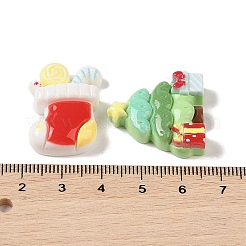 Weihnachts-Deko-Cabochons aus undurchsichtigem Harz&nbsp;RESI-S391-08