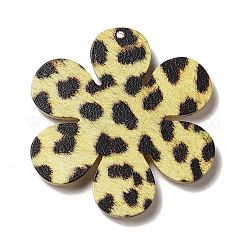 Motif imprimé léopard gros pendentifs en acrylique&nbsp;OACR-B008-C01