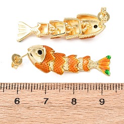 Boucles d'oreilles pendantes en laiton serties de micro-pavés de zirconiums cubiques&nbsp;EJEW-C174-05G-02