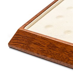 Rechteck Holz Präsentationsschmuck Runde Perlen Display Tablett&nbsp;ODIS-P008-13A