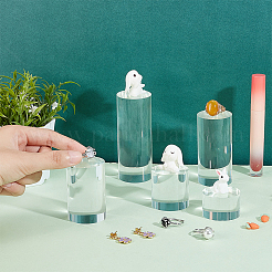 5 Stück 5 Stile Säulen transparente Acryl Schmuckständer&nbsp;ODIS-FG0001-64